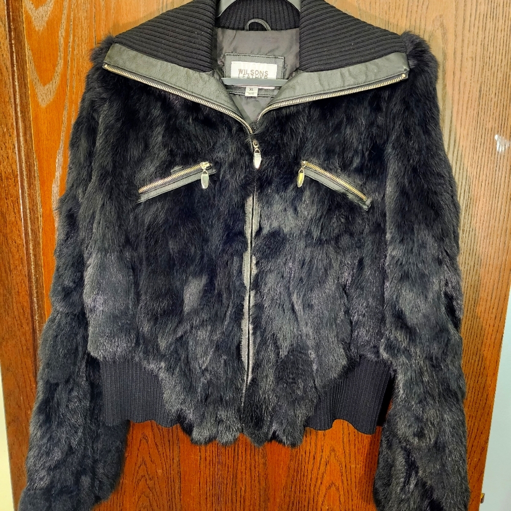 Wilson leather fur and leather jacket